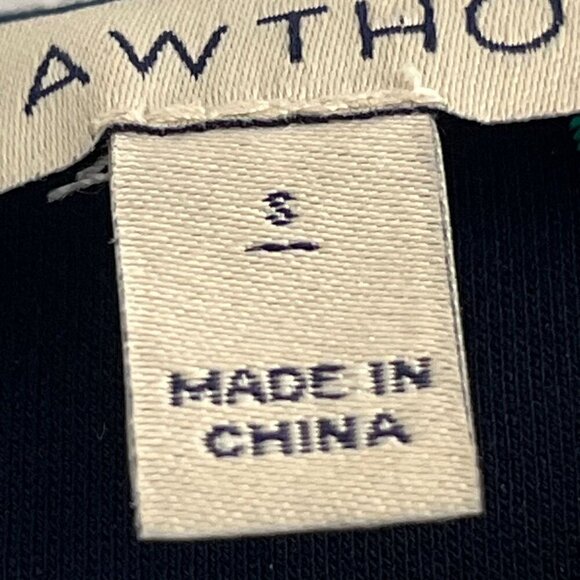 41 Hawthorn Paloma Embroidered Trim Dress Blue Green Sleeveless Size Small - Picture 6 of 10